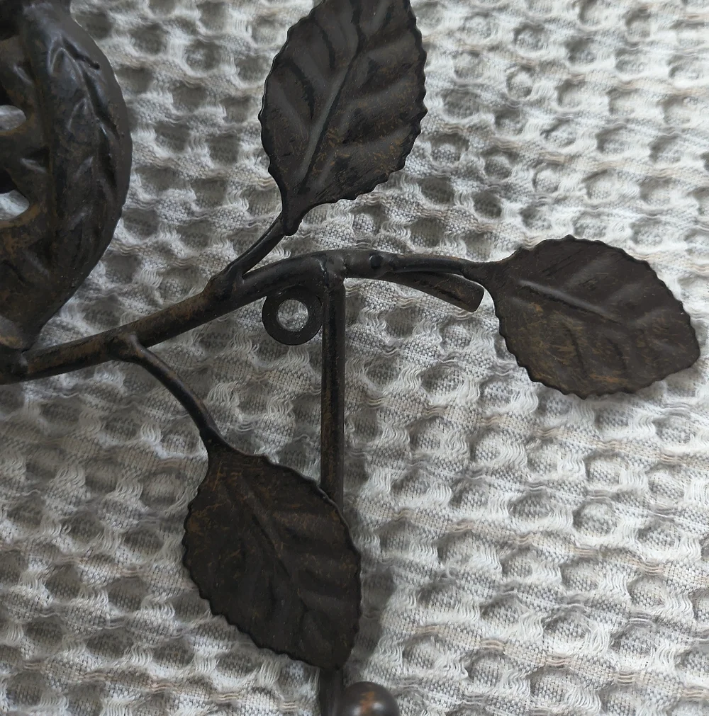 Cast Iron Owl 3 Hook Key Holder Wall Mountable Home Decor Dark Brown Boho Rustic